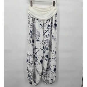 Beyond Capri Pants One Size Made in Italy Harem Bohemian Boho Floral